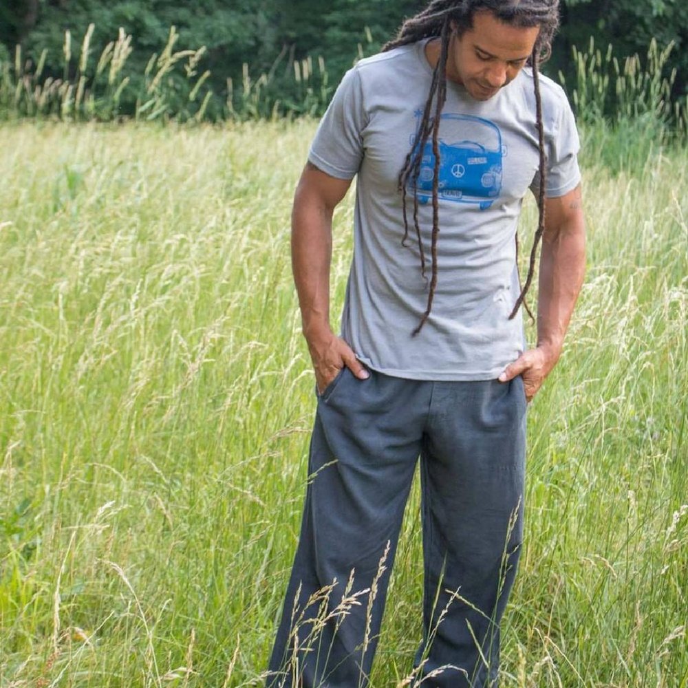 Midnight Blue Eco-friendly Hemp Mens Yoga Lounge Pant